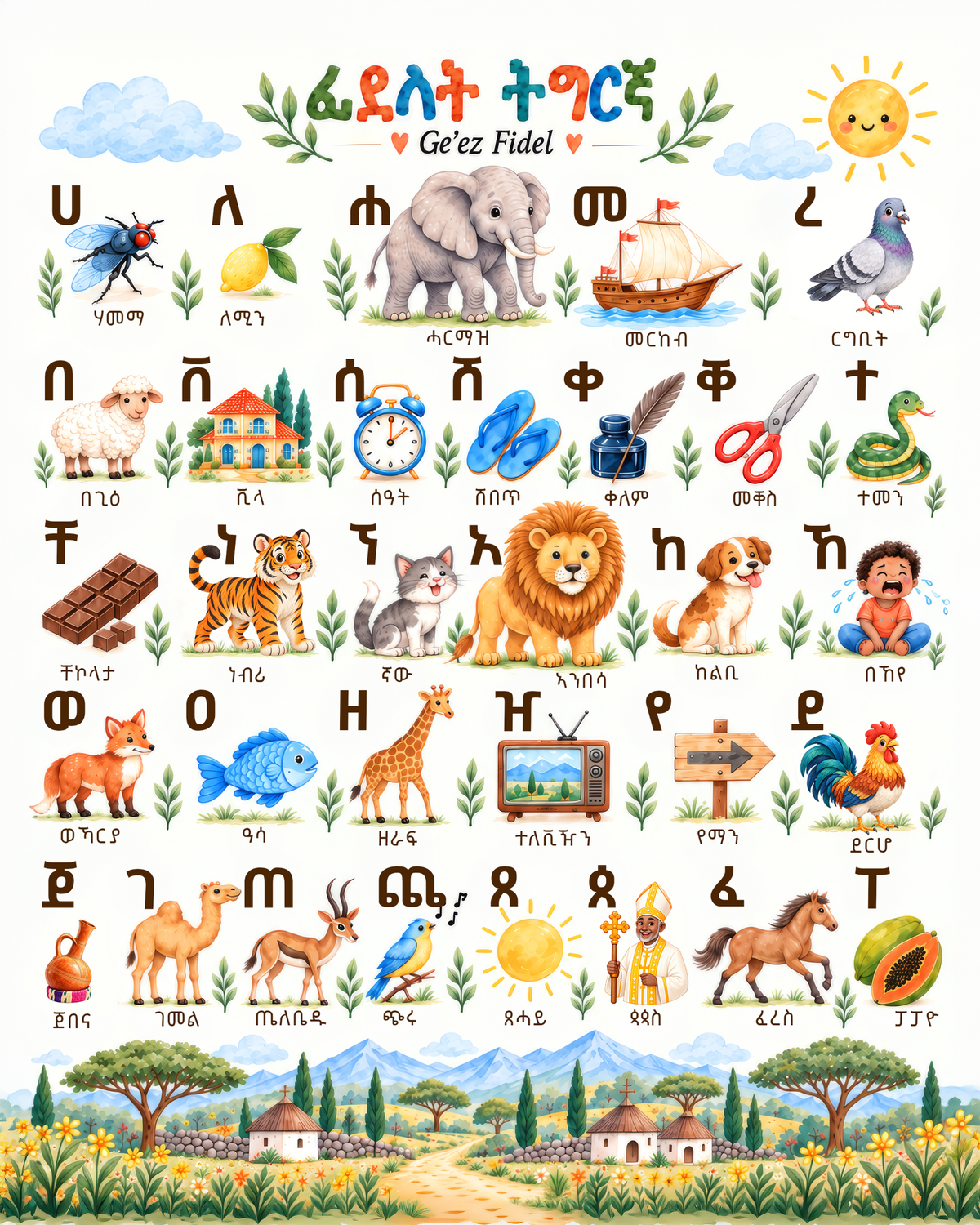 Geez Fidel learning poster artwork